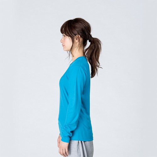 00352-AIL 3.5オンス インターロック ドライ長袖Tシャツ