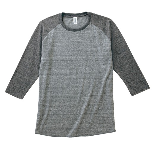 TQS-122 トライブレンド ラグラン 7分袖Tシャツ